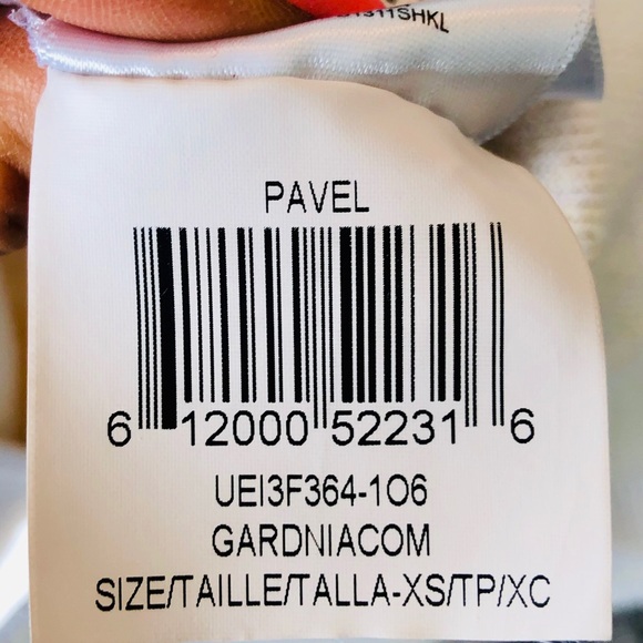 BCBG Maxazria White and Gold Print Bodycon Pencil Skirt - Picture 4 of 5